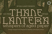 Thane Lantera - Old Press Print, a Serif Font by Setara Langit CreativeStd (Thumbnail 1 of 14)
