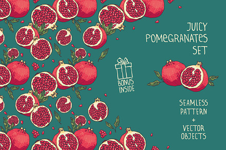 Juicy pomegranate set