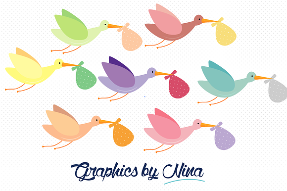 Stork clipart preview 2