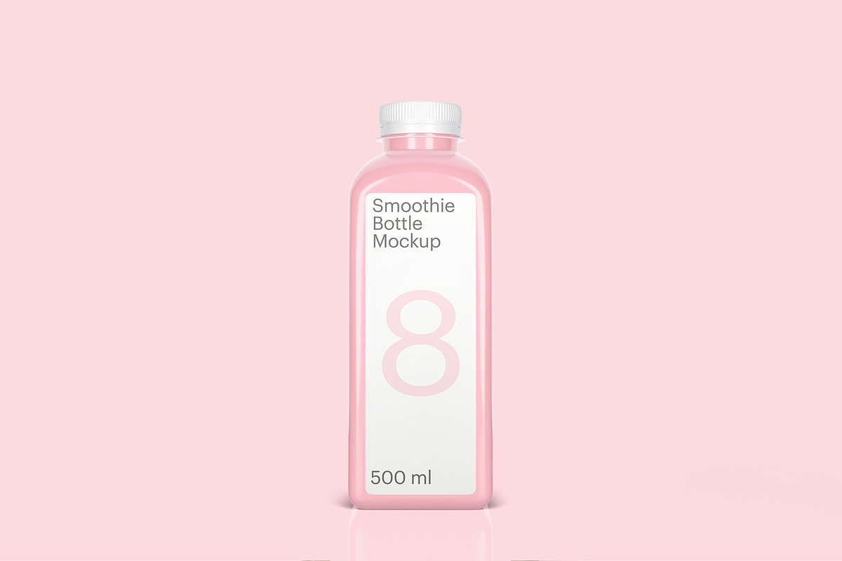 Smoothie Bottle Mockup, a Packaging Mockup by GraphicWave (Photo 7 of 10)