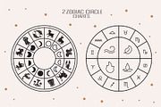 Black and White Zodiac Signs Vector, a Decorative Illustration by Vibérains (Thumbnail 7 of 9)