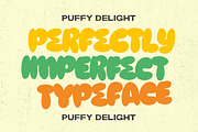 Puffy Delight - Playful Display Font, a Handwritten Font by Letterhend Studio (Thumbnail 3 of 9)