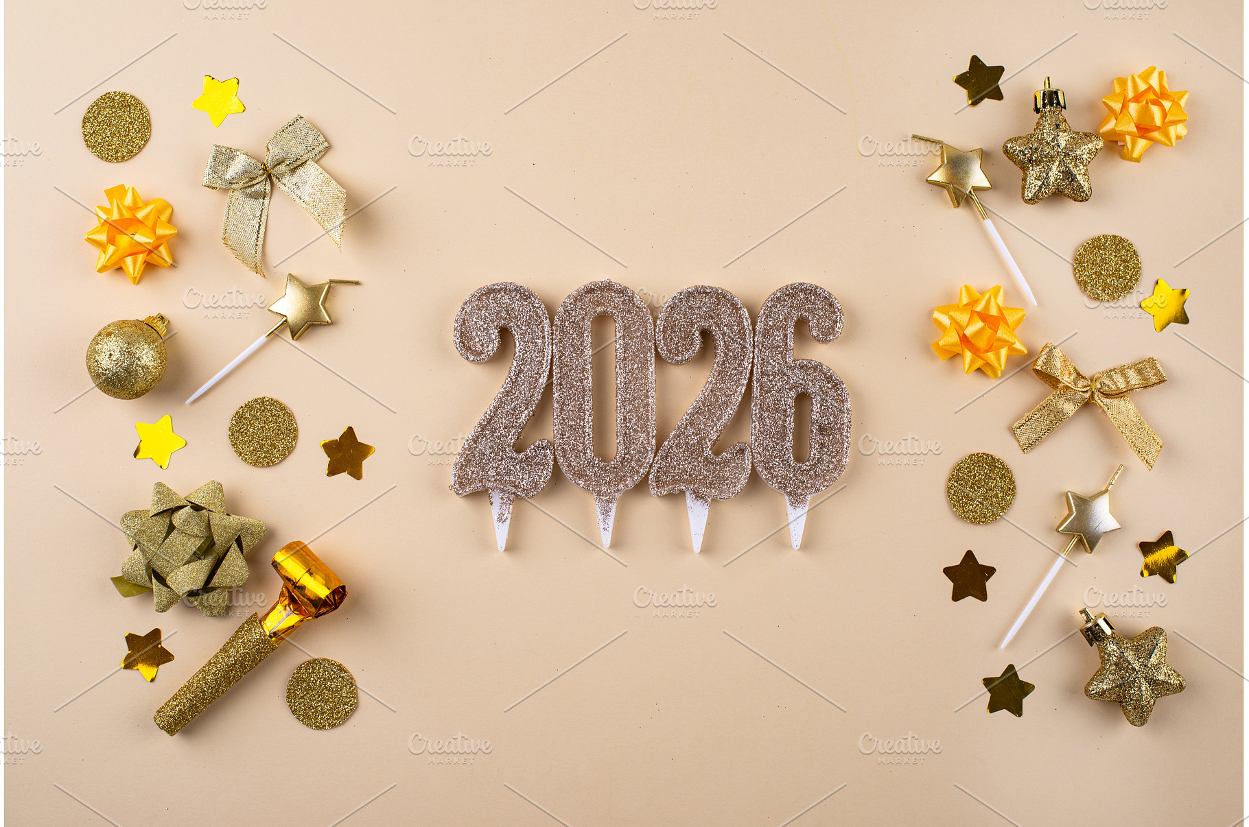 New year background with golden, a Holiday Photo by Yulia Furman