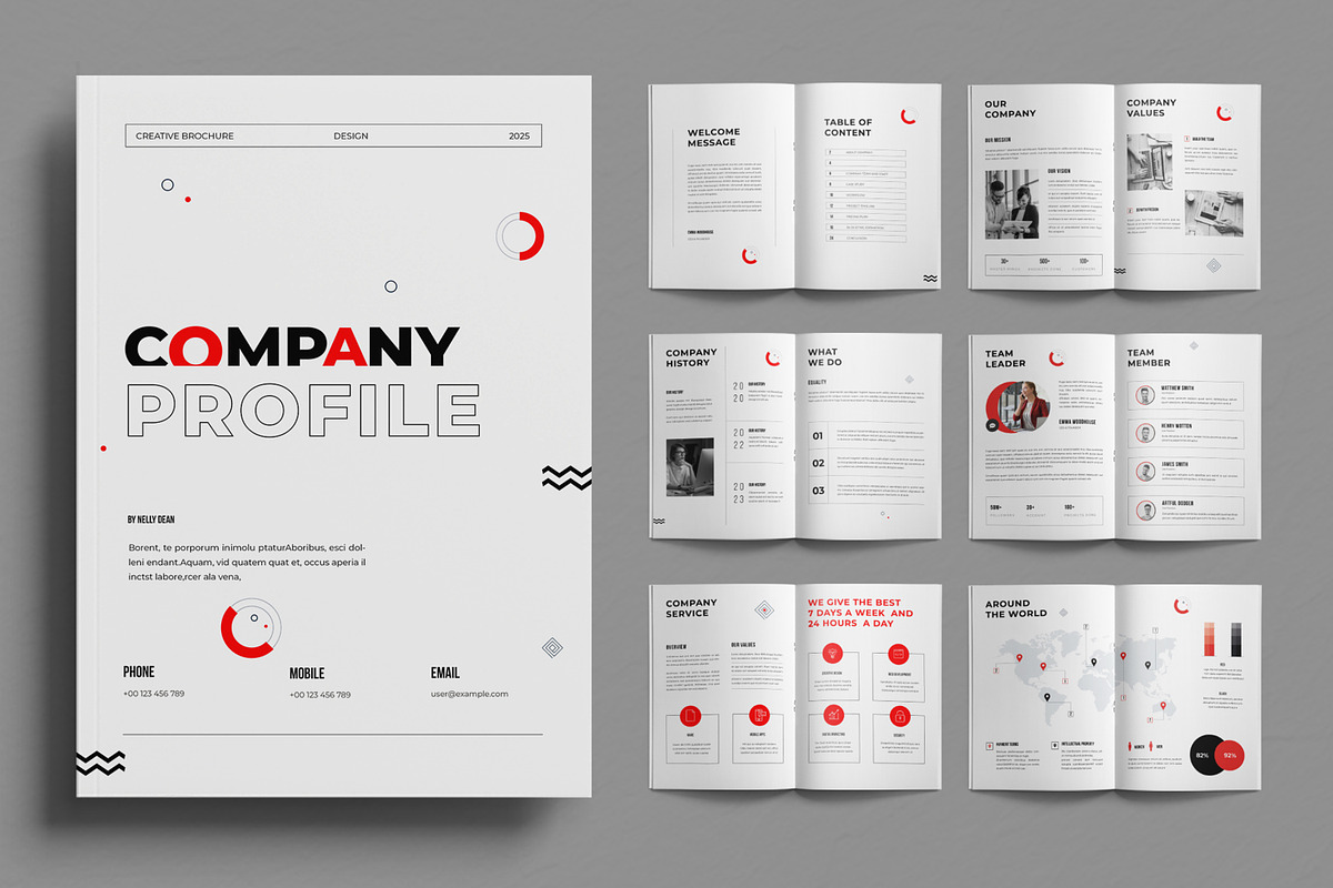 Company Profile Brochure Template, a Brochure Template by ContestDesign (Photo 1 of 3)