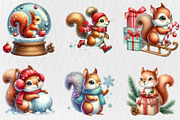 Christmas Squirrel Clipart, an Illustration by Rose Art (Thumbnail 2 of 5)