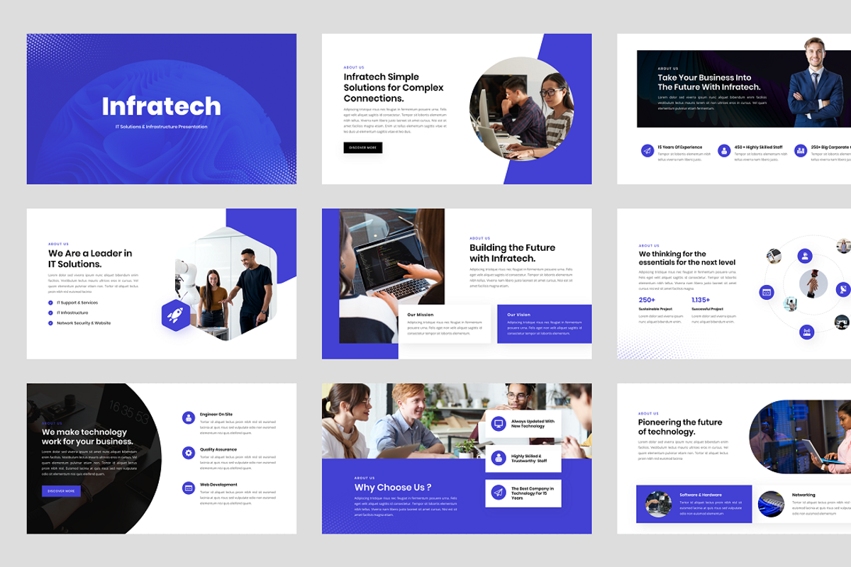 Infratech - IT Solutions PowerPoint, a Presentation Template by Biwarastudio (Photo 2 of 5)