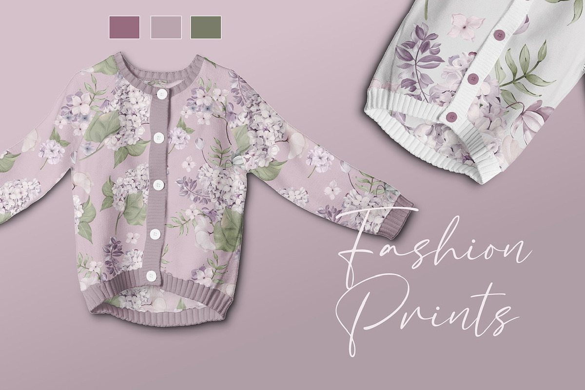 Lilac Seamless Pattern And Graphic, a Pattern Graphic by Madebyia (Photo 11 of 16)