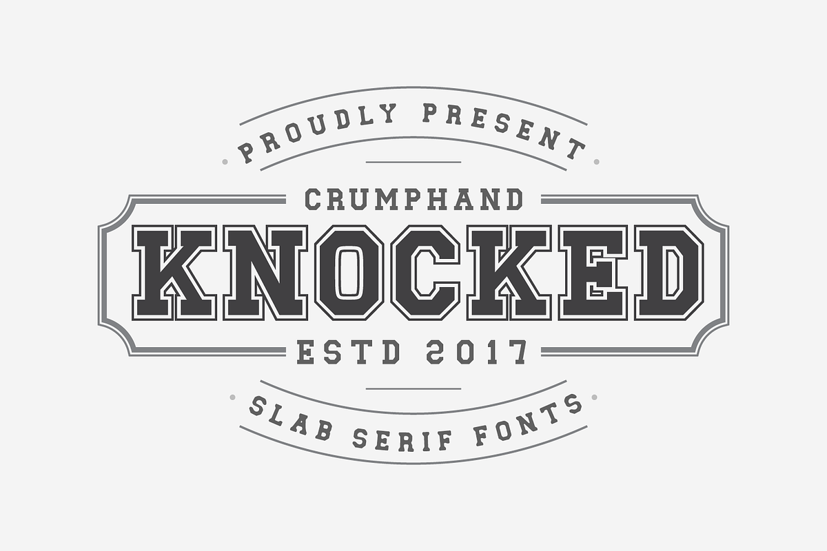 Knocked - Slab Serif Fonts, a Slab Serif Font by Crump Hand (Photo 1 of 8)
