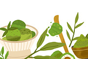 Matcha food and drinks background, a Food Illustration by Good Studio (Thumbnail 2 of 3)