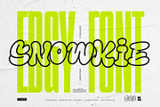 Snowkie - Edgy Font, a Handwritten Font by ikiiko (Thumbnail 1 of 7)