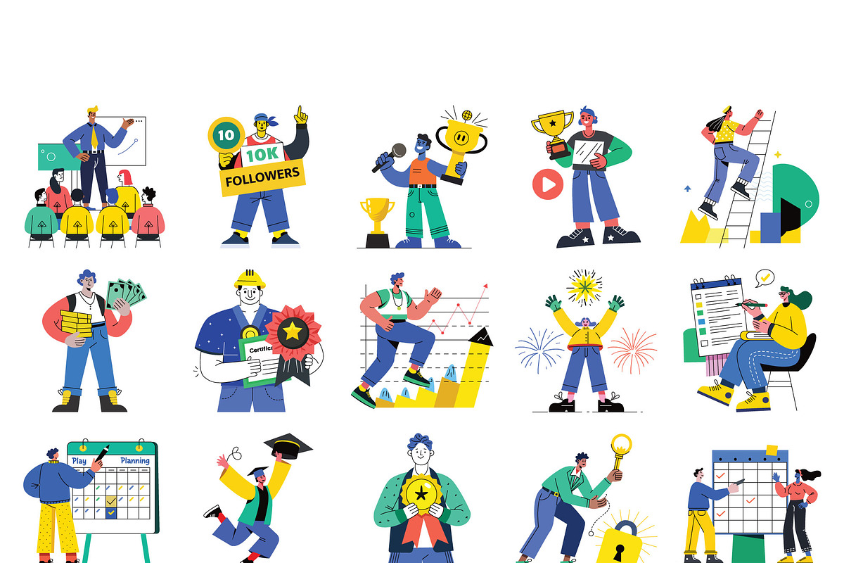 Success and Winnings Illustrations, a Person Illustration by Vector Portal (Photo 7 of 8)