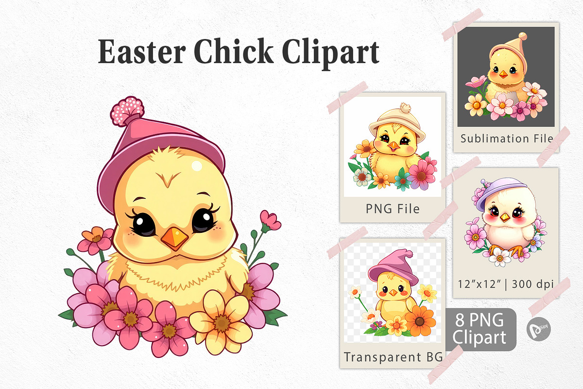 Easter Chick Clipart, a Graphic by Artnoy (Photo 1 of 5)