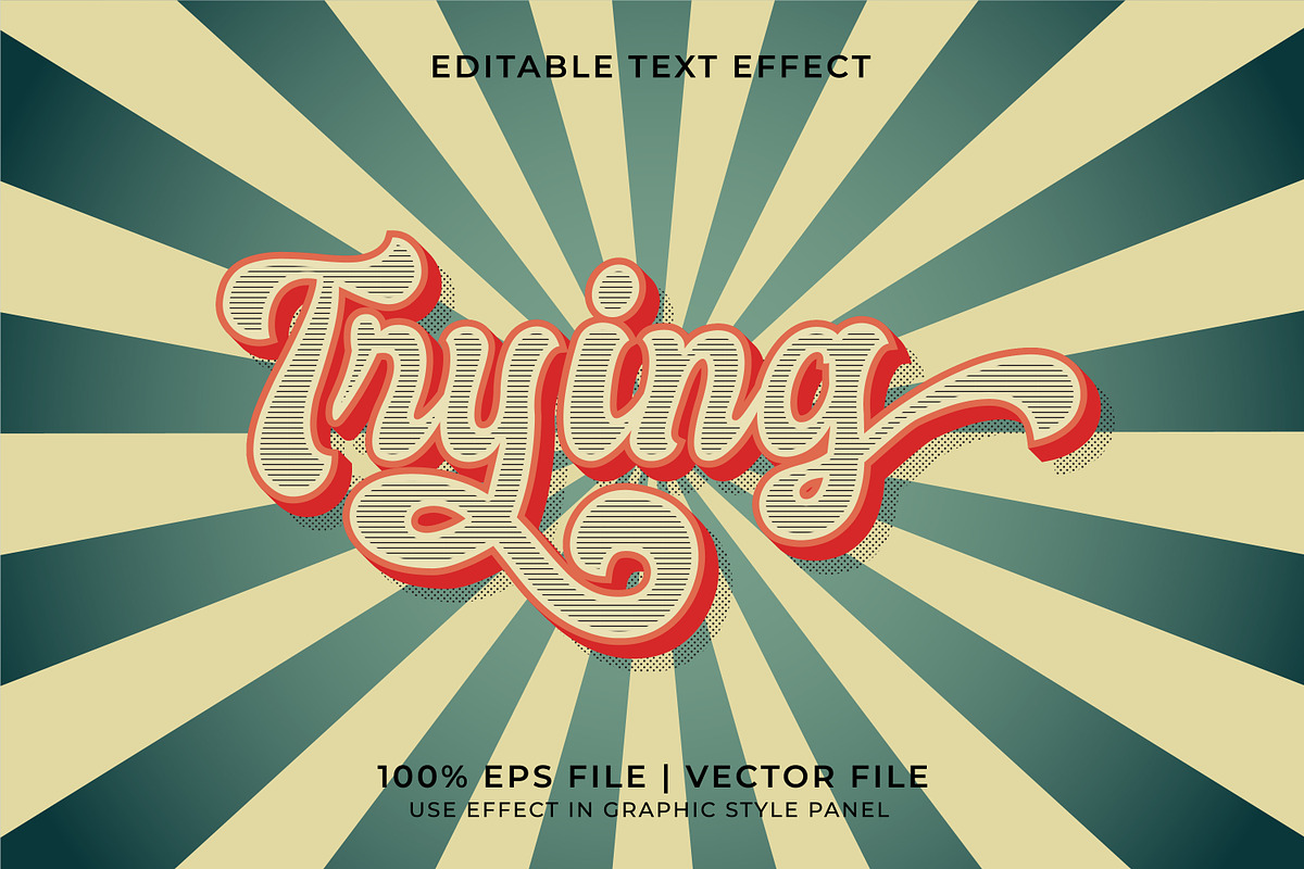 Trying Vintage Text Effect Bundle, a Layer Style Add-On by WM48 Shop (Photo 6 of 10)
