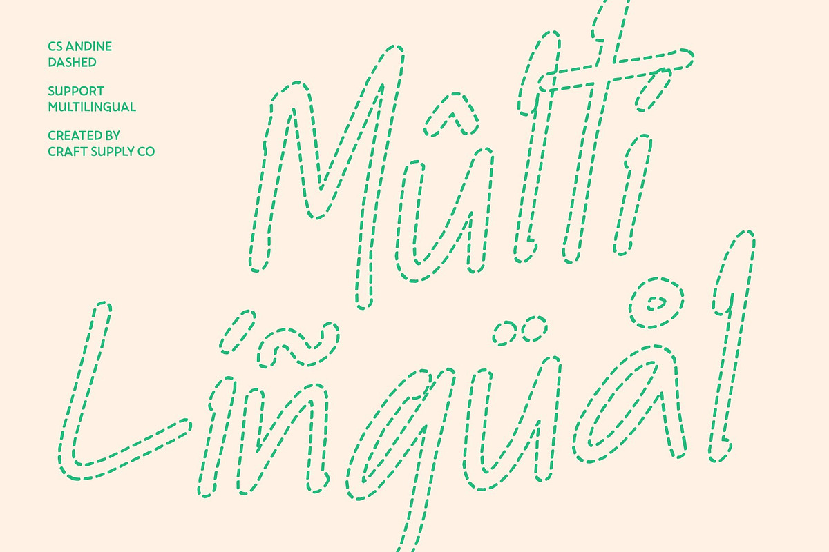 CS Andine Dashed, a Handwritten Font by Craft Supply Co. (Photo 7 of 8)