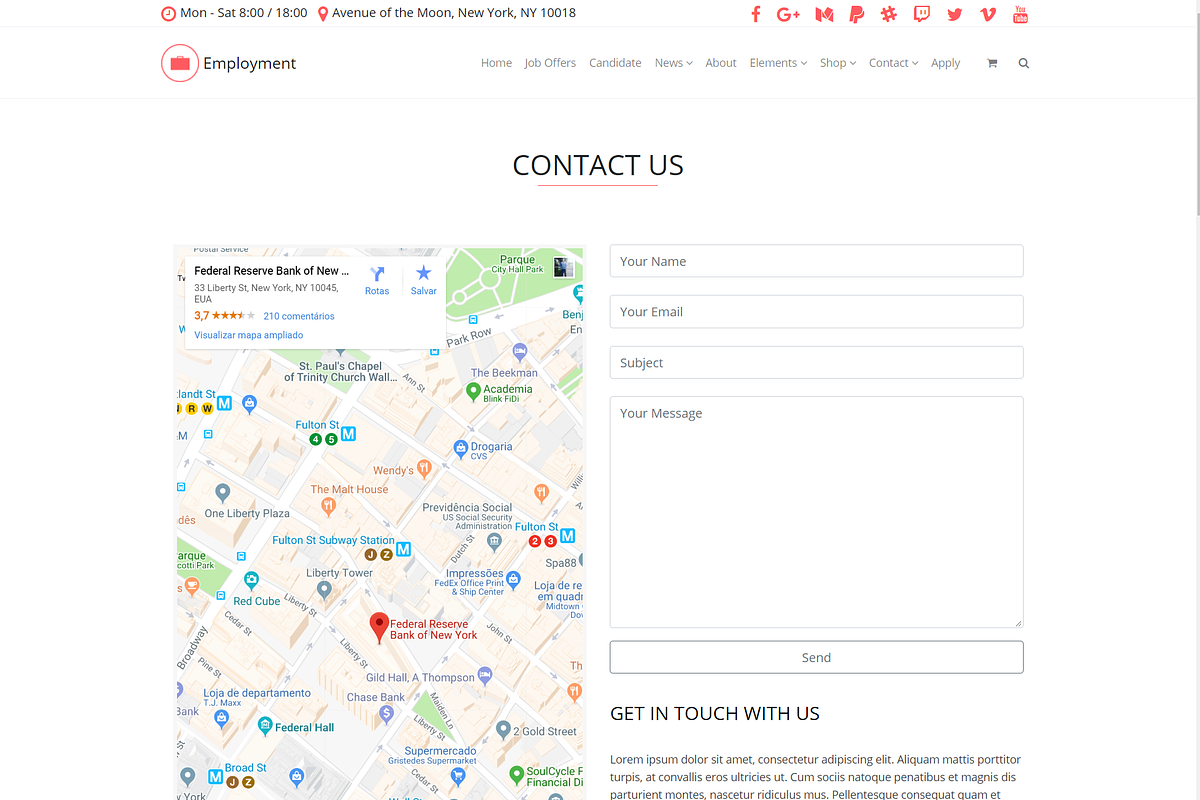 Employment WordPress Theme, a WordPress Template by Visualmodo (Photo 14 of 24)