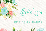 Pink mint floral clipart, an Illustration by heyiamalice (Thumbnail 7 of 13)
