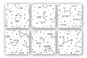 24 CONSTELLATION Seamless Patterns