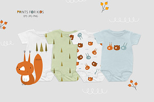 Cute Forest Set. Funny Forest Animal