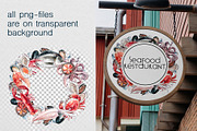 Seafood watercolor clipart, a Food Illustration by Eva Kleinman (Thumbnail 8 of 13)
