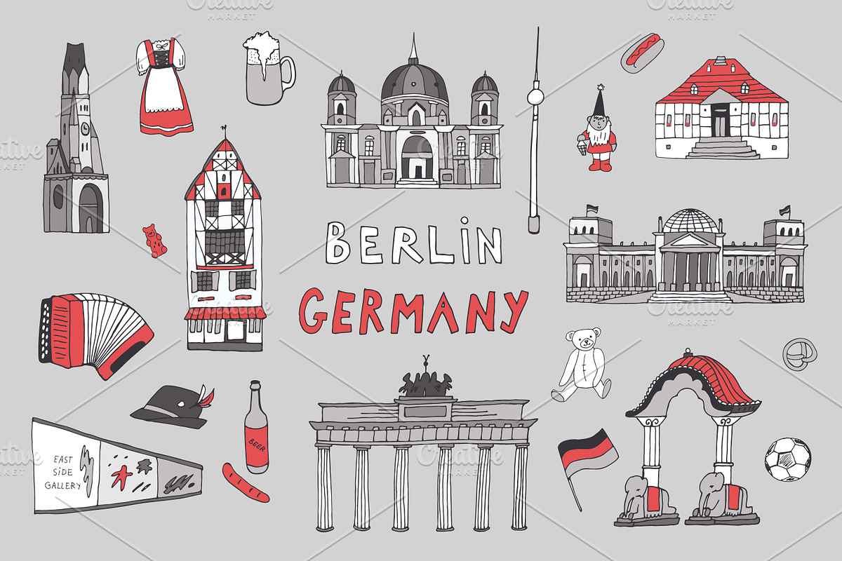 Berlin, a Pattern Graphic by GooseFrol