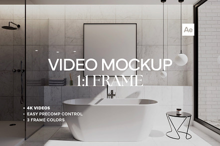 Frame Video Mockup Bathroom AE