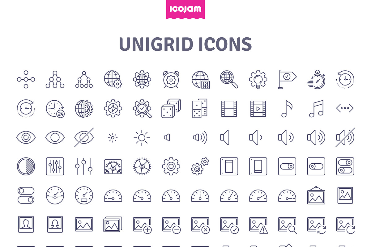 3552 Unigrid icons, an Outline Icon by Icojam store (Photo 10 of 14)