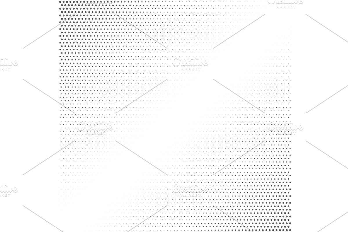 Abstract black and white halftone, an Illustration by Liudmyla Matviiets