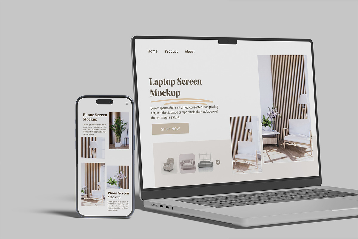Macbook and iPhone Mockup, a Mac Mockup by lamorastudio (Photo 11 of 11)