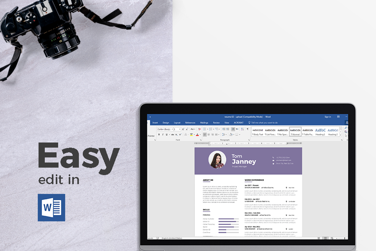 Modern Resume & CoverLetter Template, a Resume Template by Hito Graphic (Photo 7 of 8)