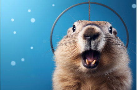 Groundhog making a weather forecast, an Animal Photo by Ylivdesign