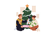 People exchange gifts, presents set, a Person Illustration by PaperTrident (Thumbnail 7 of 7)