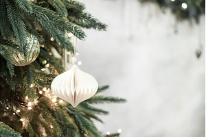 Christmas tree decorating with a, a Holiday Photo by Anna Efetova