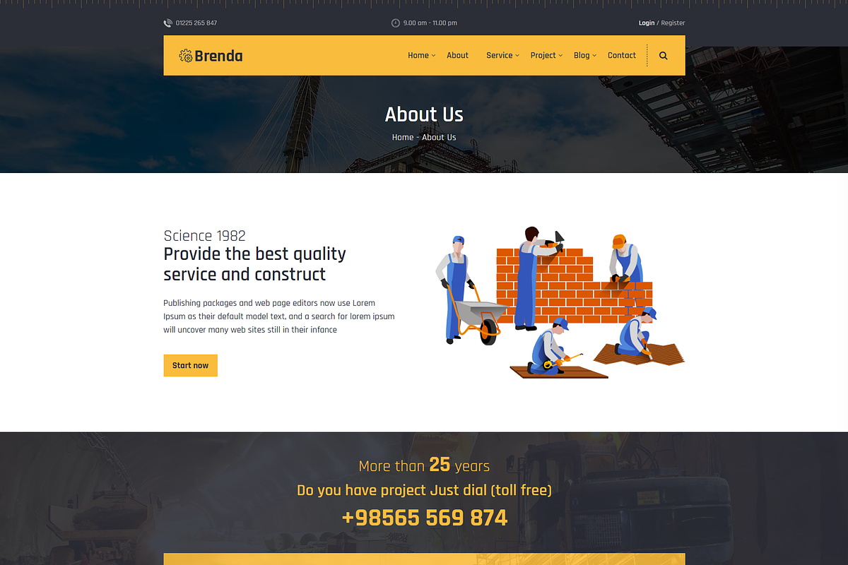 Building Construction HTML Template preview 3