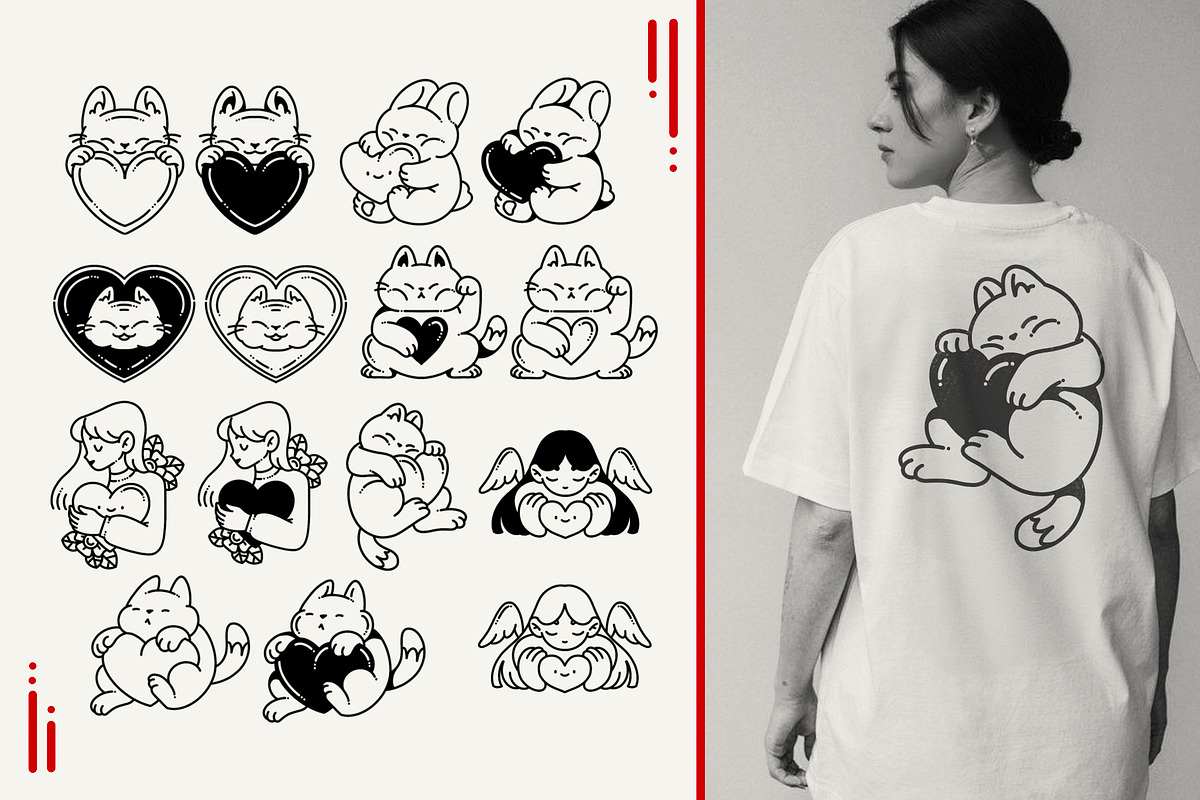 LOVE clipart collection, an Object Illustration by heyXeni (Photo 3 of 8)