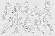 Plus Size Female Body Procreate, a Brush Add-On by sundrameda (Thumbnail 3 of 9)