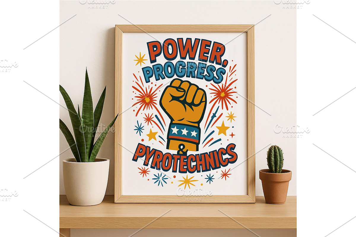 Power Progress Pyrotechnics Wall Art, a Background Graphic by LaseredNinja (Photo 3 of 7)