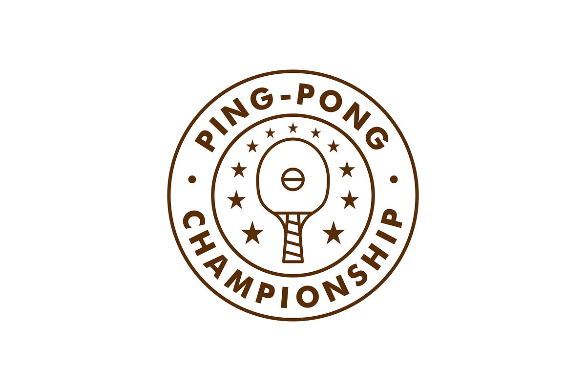 Ping Pong Sport Emblem Badge Logo, a Branding & Logo Template by Buqancreative (Photo 1 of 4)