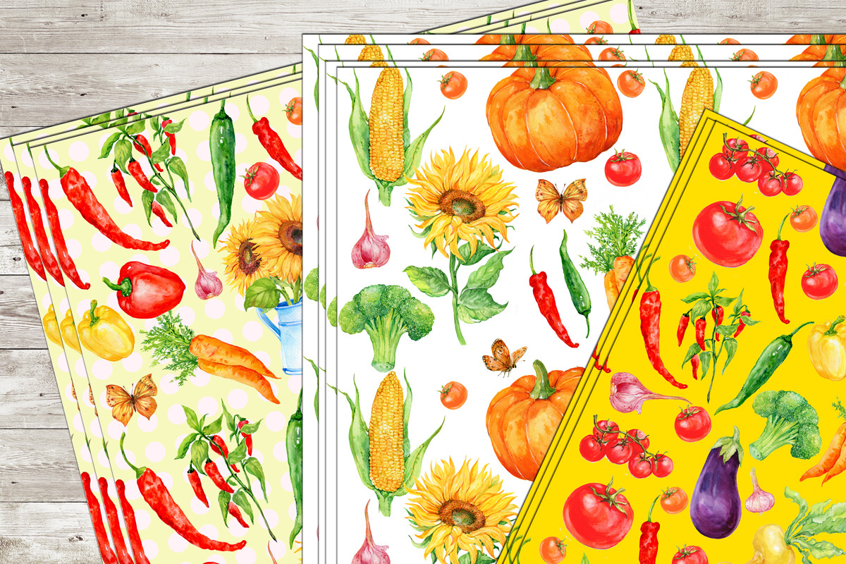 vegetable.seamless patterns, an Object Graphic by MitrushovaArt (Photo 4 of 4)