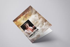 Golden Sky Funeral Program Template