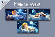 Magic kid dreams. Nursery Wallpaper., a Decorative Illustration by KENO Mascots (Thumbnail 2 of 8)