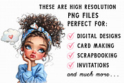 Watercolor Romantic Girl Clipart, an Illustration by Libby Wishes (Thumbnail 7 of 7)
