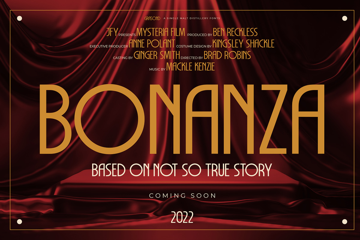 GRASOND - Vintage Deco Fonts, a Sans Serif Font by Ian Irwanwismoyo (Photo 6 of 10)