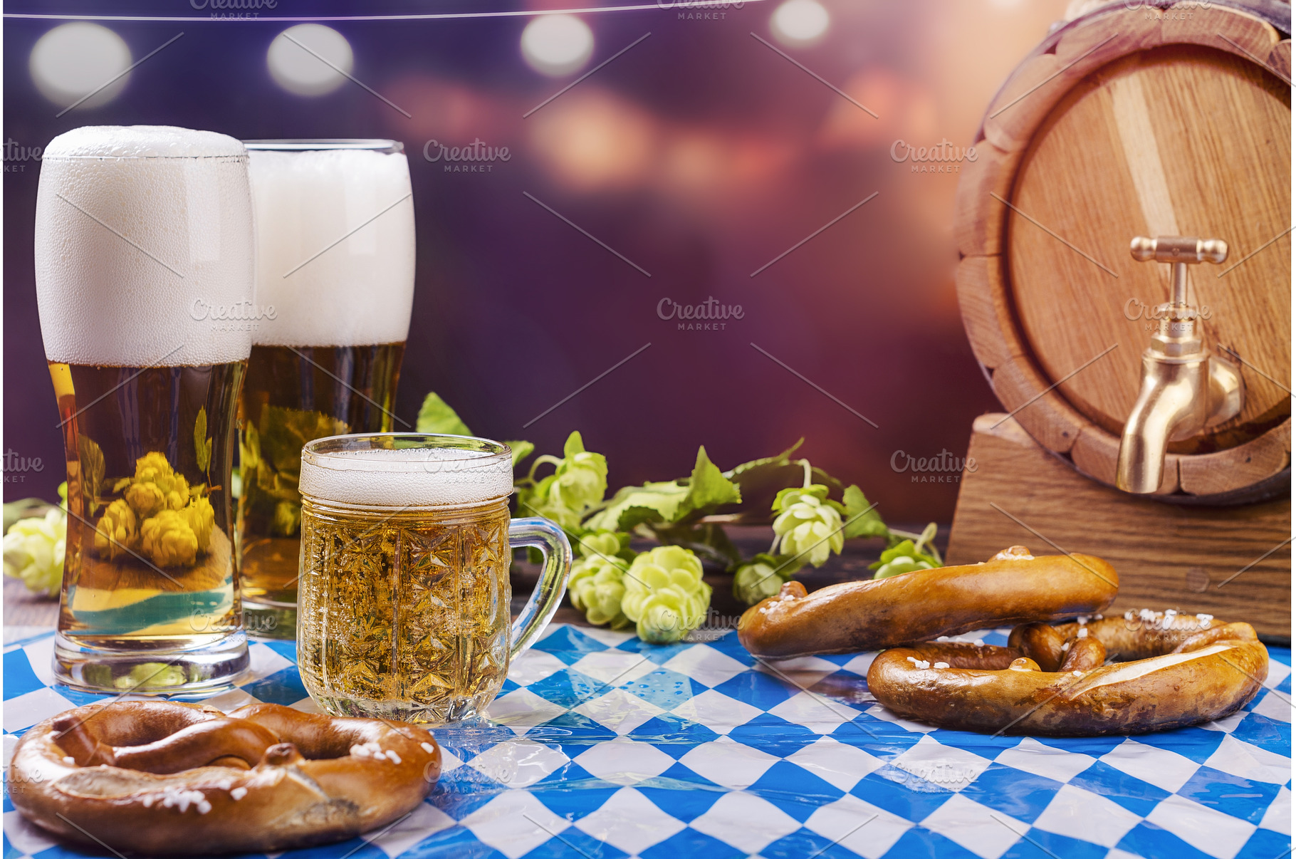 Oktoberfest food drink background, a Food & Drink Photo by Ekaterina_Markelova