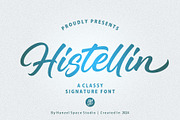 Histellin Script Font, a Script Font by HanzelSpace Studio (Thumbnail 1 of 8)