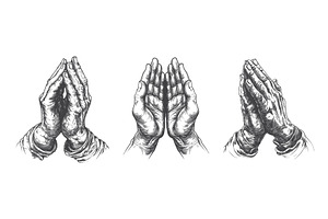Praying hands sketches. Prayer hand, an Illustration by Stock-Smart-Start