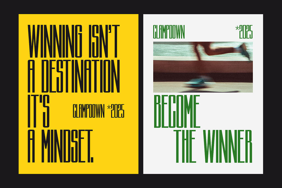 Clampdown - Ultra Condensed Sans, a Font by Indotype Foundry (Photo 2 of 10)