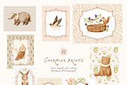 Charming meadow - woodland clipart, a Decorative Illustration by polikarpovaart (Thumbnail 25 of 30)
