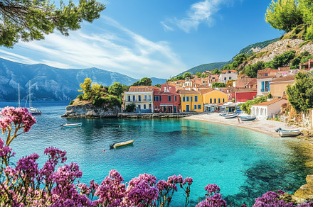 Captivating Assos village along the, a Photo by Iftikhar Alam