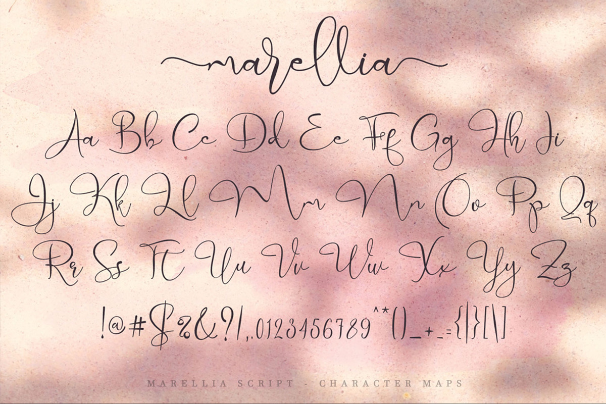 Marellia  Elegant Script Font, a Script Font by Aldedesign (Photo 5 of 9)