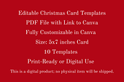 10 Editable Christmas Card Templates, a Card Template by Kyuubu Arts (Thumbnail 12 of 12)